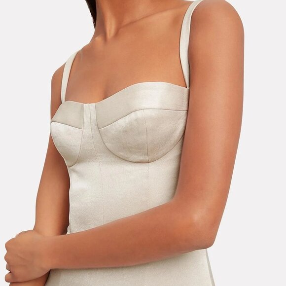 knee length dresses for ladies Alexis Midi Dress-White  Samira's Closet